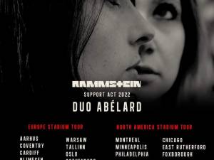 Dates on which Duo Abélard will support Rammstein